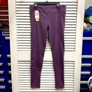 Threads 4 Thought Plum Side Pocket Leggings sz 16